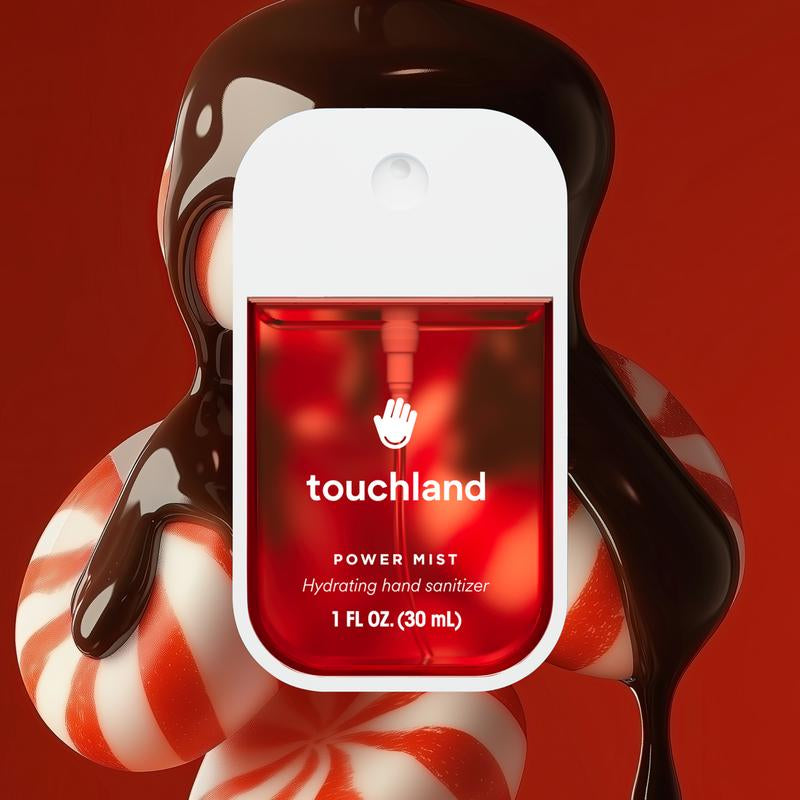 Touchland Seasonal Power Mist Hand Sanitizer 4-Set with Peppermint Mocha, Salted Caramel, Spiced Pumpkin-Tini, Cinnamon Gingerbread, Fall Scents