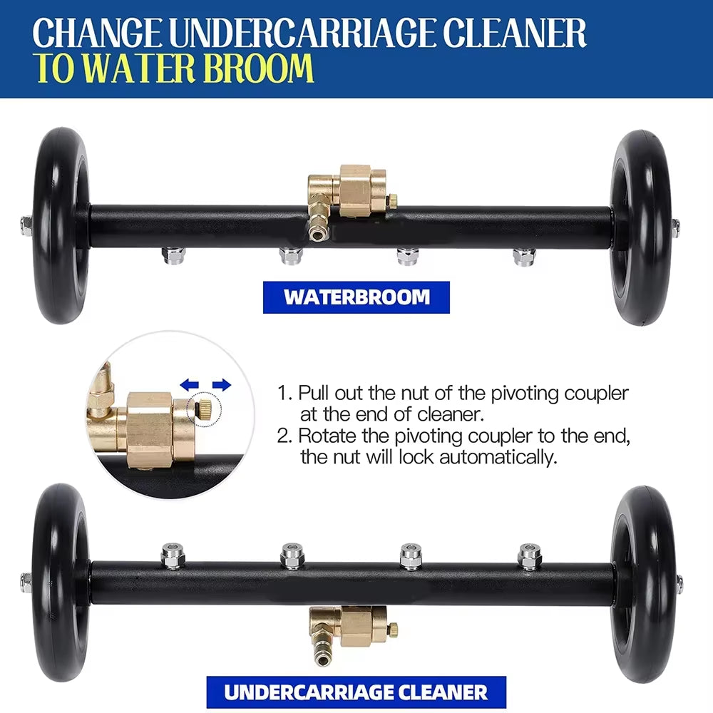 Dual-Function Undercarriage Pressure Washer Cleaner for Karcher with 1/4 Quick-Plug Connection