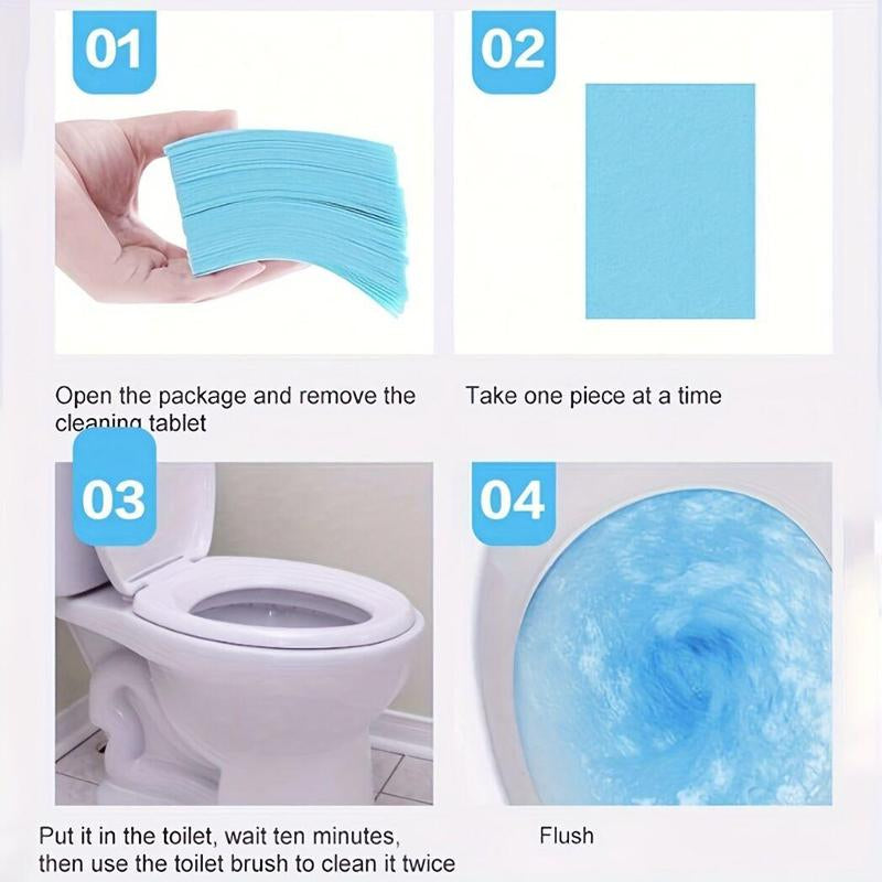 Toilet Cleaning Sheet, 60Pcs Toilet Cleaner, Odor Remover, Household Floor Cleaning Sheet, Cleaning Supplies