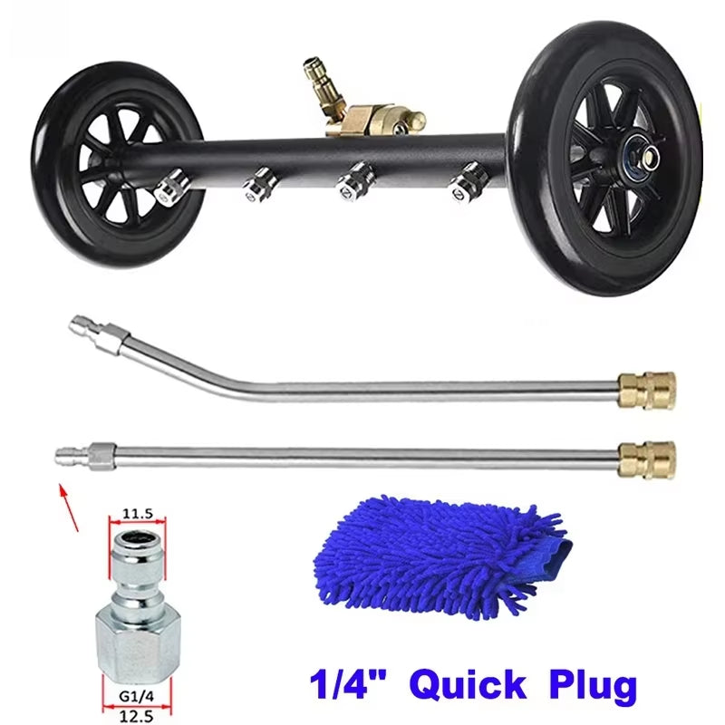 Dual-Function Undercarriage Pressure Washer Cleaner for Karcher with 1/4 Quick-Plug Connection