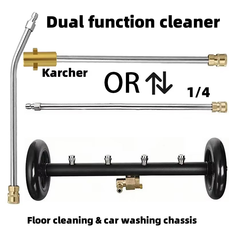 Dual-Function Undercarriage Pressure Washer Cleaner for Karcher with 1/4 Quick-Plug Connection