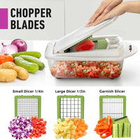 MUELLER 8 Blade Slicer Vegetable Chopper Food Slicer Pro Set, Steel Stainless Onion Cutter, Veggie Dicer, Mandolin Cabbage Grater, Home Essentials, Kitchen Utensils