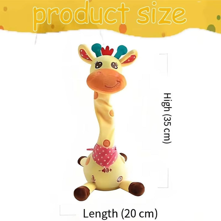 2025 Enhanced Musical Giraffe Ornament - English Version with Singing, Dancing, Voice Repetition, and Illuminated LED Lights - Ideal Gift for Children