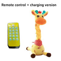 2025 Enhanced Musical Giraffe Ornament - English Version with Singing, Dancing, Voice Repetition, and Illuminated LED Lights - Ideal Gift for Children
