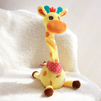 2025 Enhanced Musical Giraffe Ornament - English Version with Singing, Dancing, Voice Repetition, and Illuminated LED Lights - Ideal Gift for Children