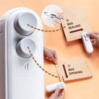 Mini Snack Bag Sealing Machine,2 in 1 Heat USB Rechargeable Snack Bag Selaer,Plastic Electric Bag Sealers, Keep Food Fresh. Portable Sealer Picnics