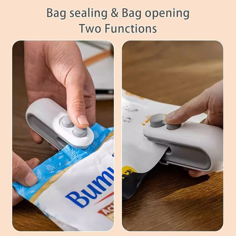 Mini Snack Bag Sealing Machine,2 in 1 Heat USB Rechargeable Snack Bag Selaer,Plastic Electric Bag Sealers, Keep Food Fresh. Portable Sealer Picnics