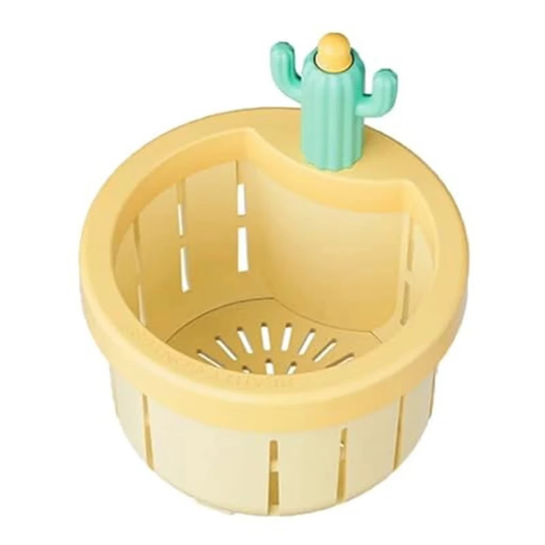 1/2 Pcs Cactus Shaped Kitchen Sink Drain Strainer Soft Filter Trap Food Slag Remover with Handy Handle Kitchen Accessory